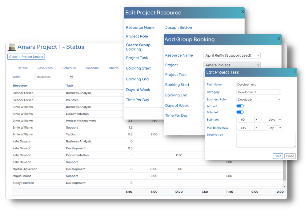 detailed project tracking and billing